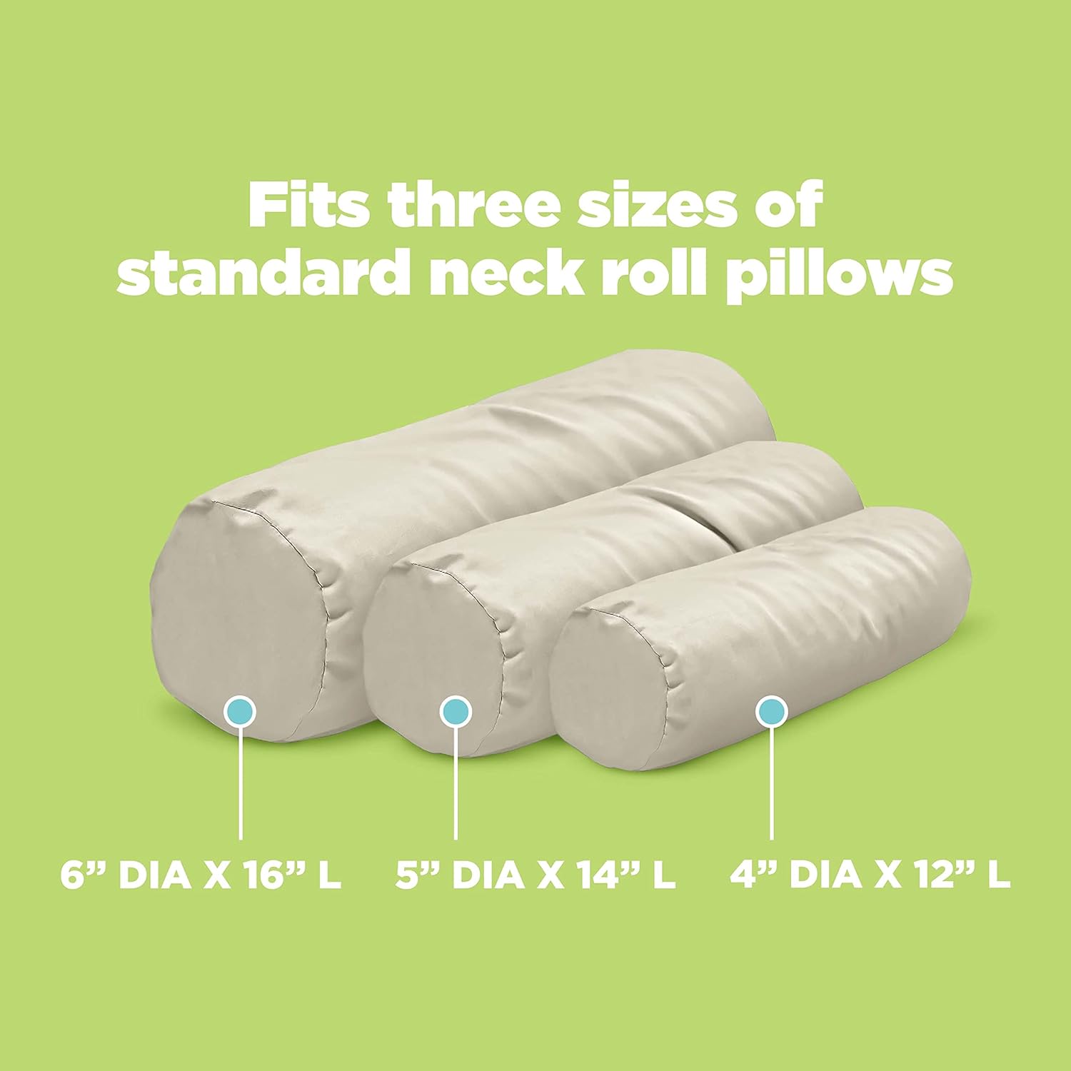 Exclusive Discount 50% Price Bean Products Neck Roll Pillowcases | Organic Cotton, Sateen Weave | 500 Thread Count | O Natural (6 x 16)