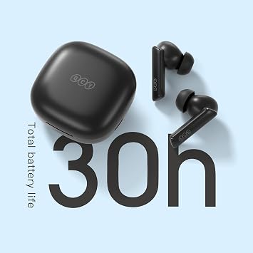 QCY HT05 Multi-Mode Active Noise Cancelling Wireless Earbuds, AI-Enhanced Calls Bluetooth Headphones with 6 Mics, Anti-Wind Noise, Transparency, App for Custom EQ, 30H Playtime, Bluetooth 5.2