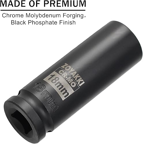 Miniatura 169 de Enchufe de impacto de 6 PT de 1/2" x 0.827 in de profundidad, CR-MO, 1/2 pulgada de accionamiento de 6 puntos para una fácil extracción