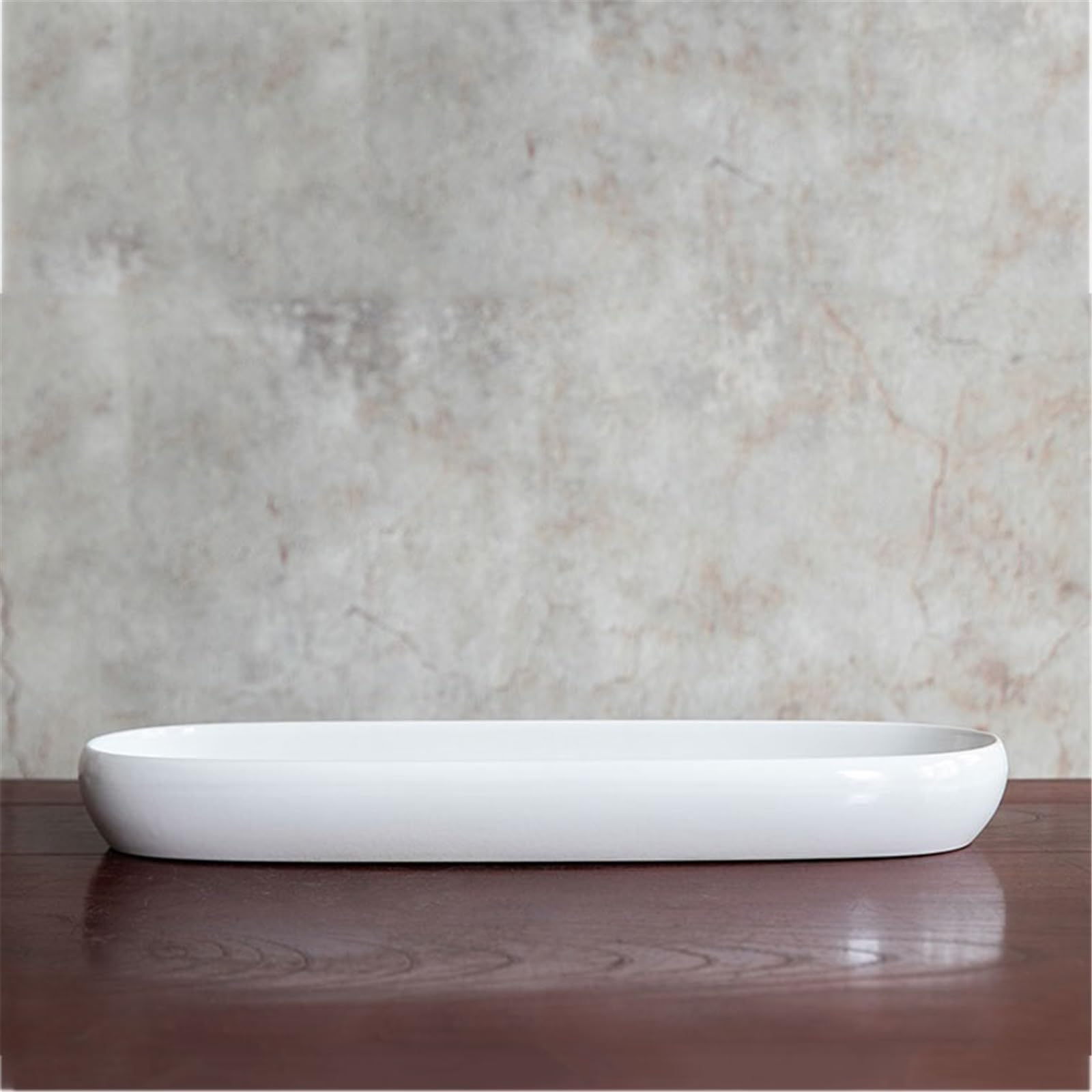 Wazon Ikebany Minimalistyczne ceramiczne podstawki na kwiaty, owalne pojemniki do dekoracji domu, układania kwiatów Doniczka do kompozycji kwiatowych(Biały)