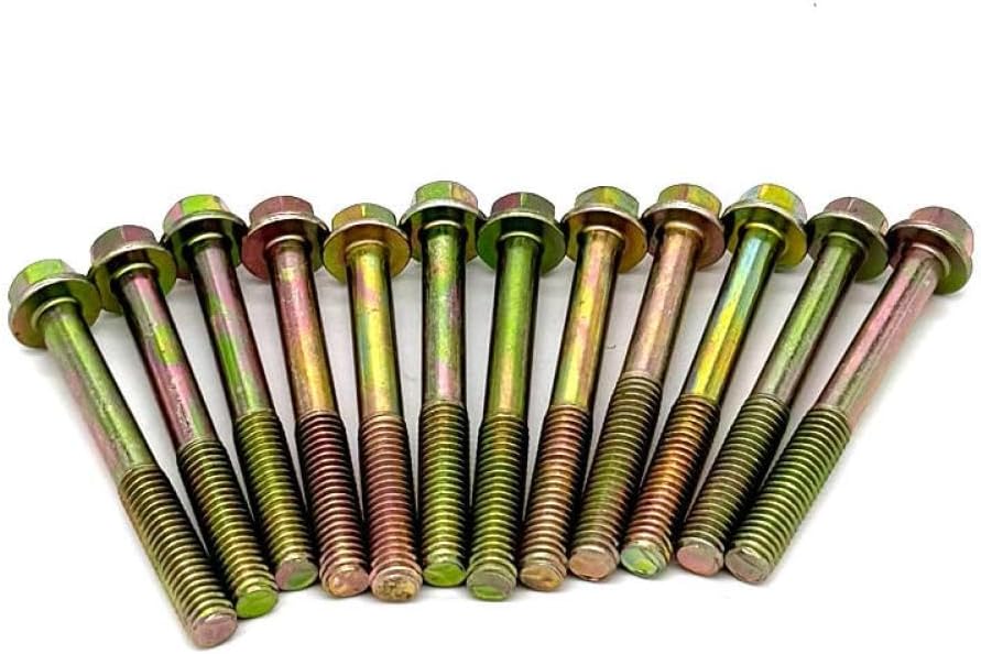 Motorcycle Engine Cover Bolts M6X25 M6X50 Compatible with GY6 50-250cc Scooter CG Moped Bicycle Car(6pcs M6X50)