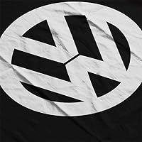 Vista 5 de Volkswagen Camiseta clásica negra con logotipo de VW para hombre