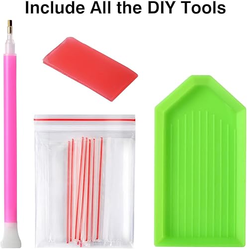 Miniatura 3 de KTHOFCY Kits de pintura de diamantes 5D para bricolaje para adultos y niños, paisaje del mundo (Las Vegas), taladro completo bordado de punto de