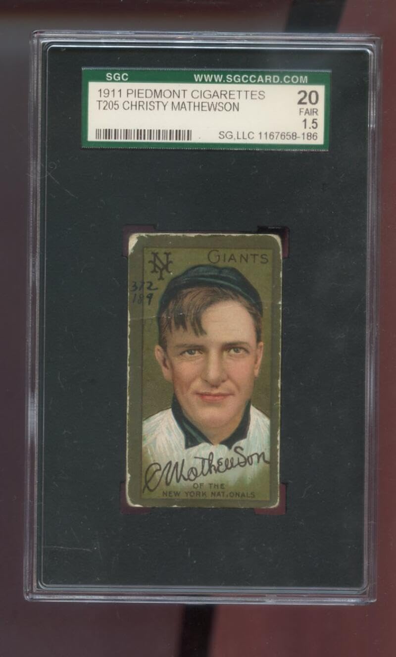 Amazon.com: 1911 T205 Gold Border Christy Mathewson SGC 20 1.5 