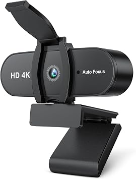 OFFCUP Webcam for PC with Microphone, 4K HD Web Camera with Privacy Cover
