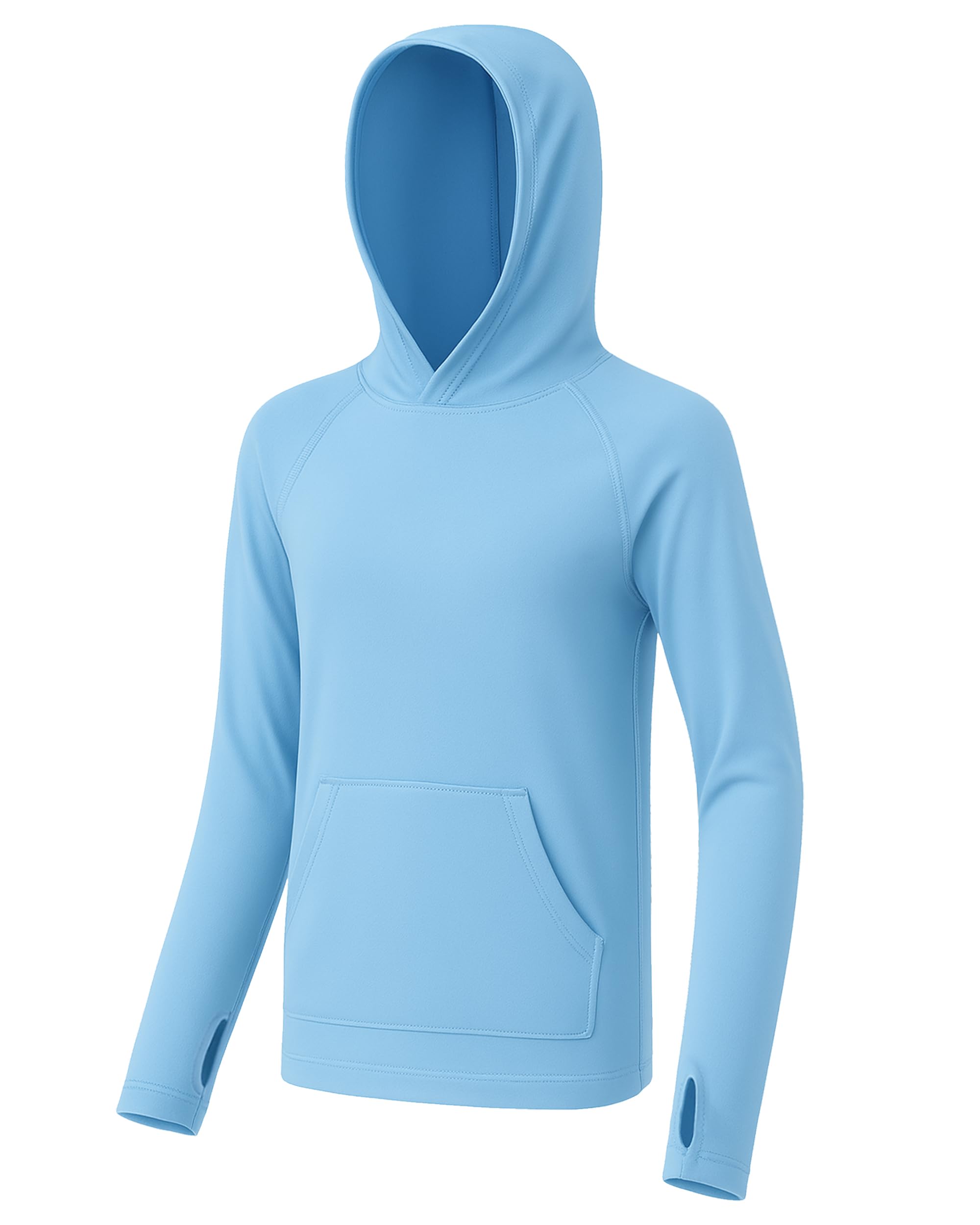 Boys Rash Guard Hoodie UPF 50+ Long Sleeve Sun Protection Swim Shirt
