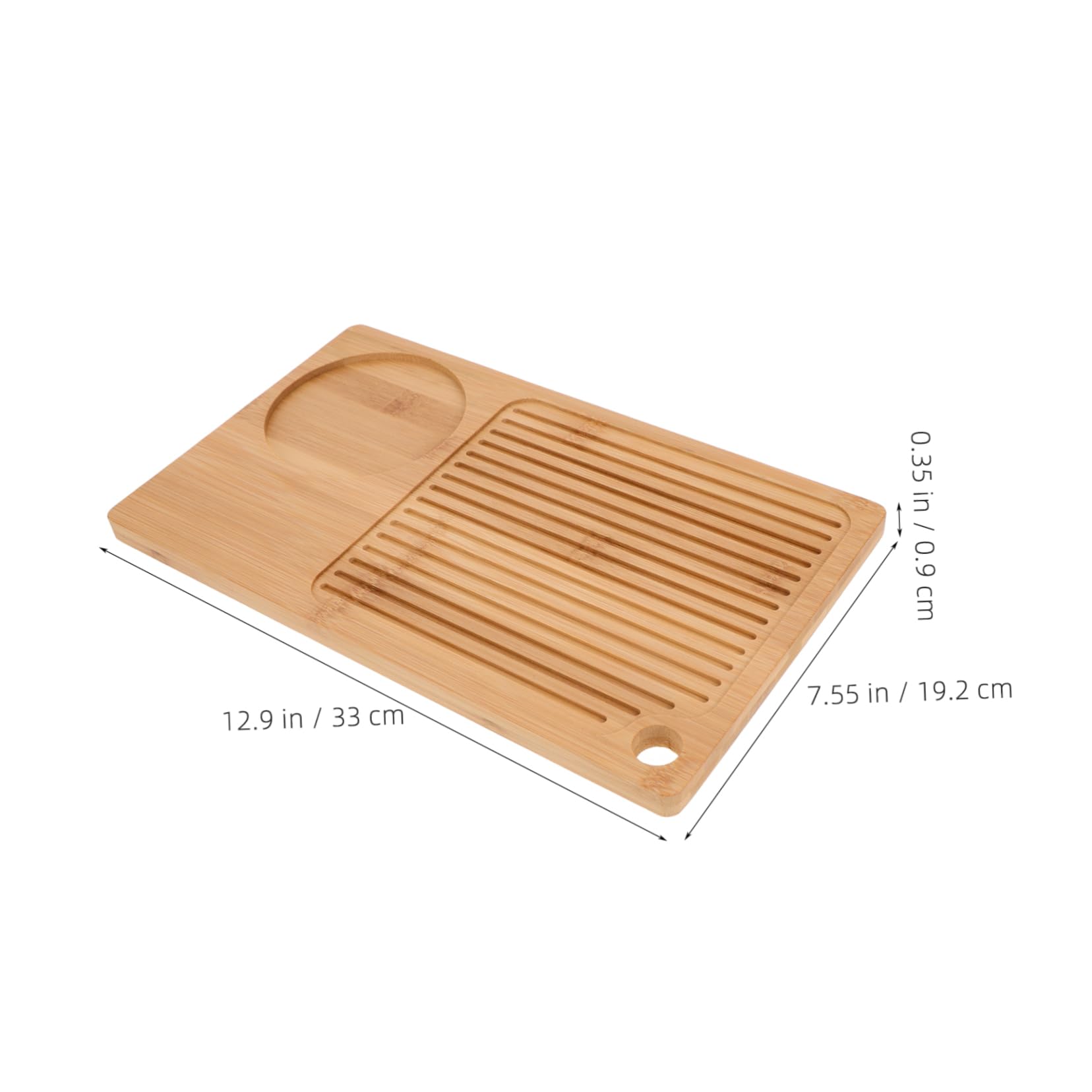 Bandeja de Bambú Rectangular para Servir Superficie Lisa y Diseño Elegante Hogar