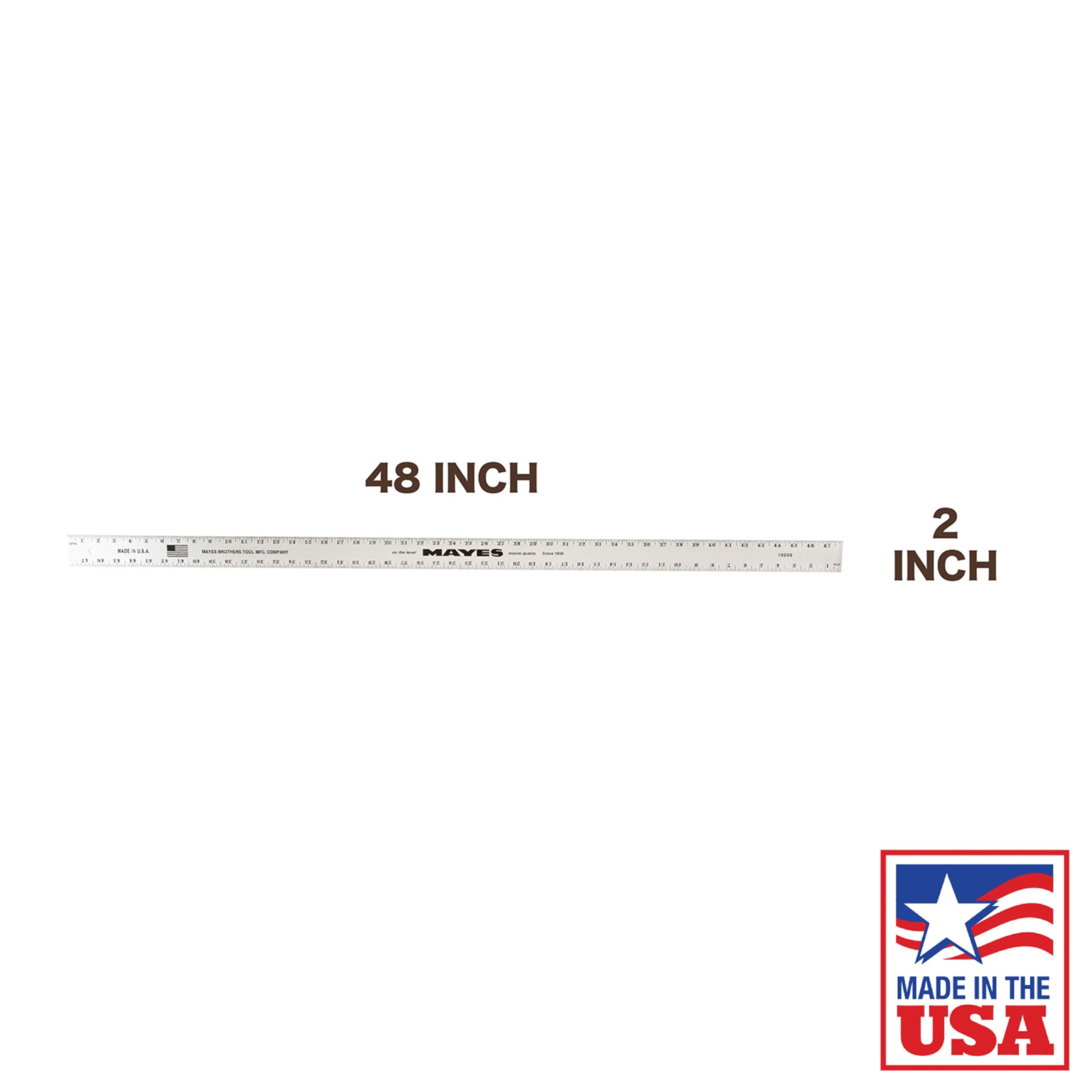 Snapklik.com : Mayes 10209 48 Inch Straight Edge Aluminum Ruler, Heavy ...