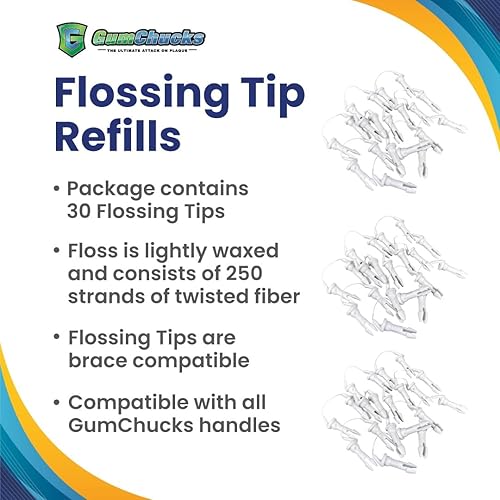 Miniatura 9 de Gumchucks - Hilo interdental infantil, Blanco, 1