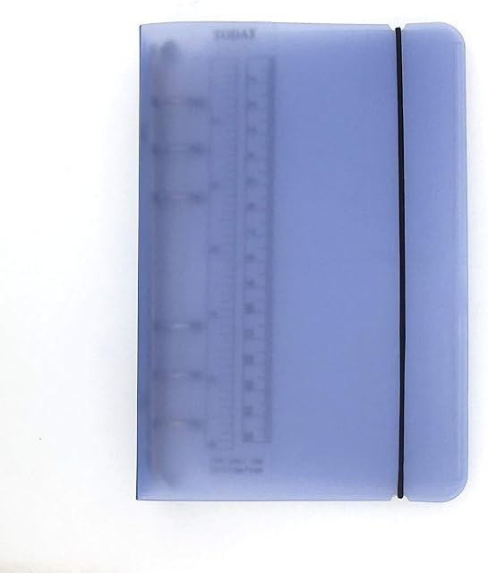 A6/ A5 6-Holes Colorful PP Cover Round Ring View Binder File Folder for Loose Leaf Sheet Protectors/Notebook Refill/DIY Scrapbooking/Binder Cover Protector (Blue, A5 Combo)