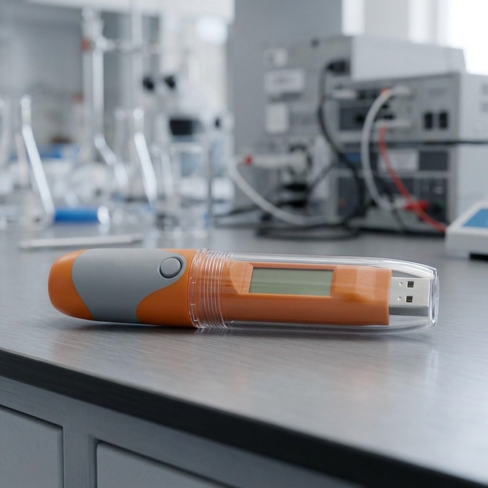 Registratore dati di temperatura e umidità con display LCD per il monitoraggio della catena del freddo in per magazzini e laboratori refrigerati