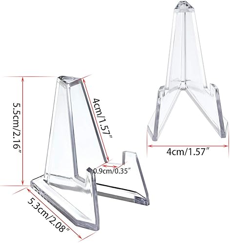 Miniatura 5 de Hipiwe - Soporte de caballete de acrílico transparente para exhibir monedas, Air-Tite, monedas, relojes de bolsillo, cápsulas, medallas