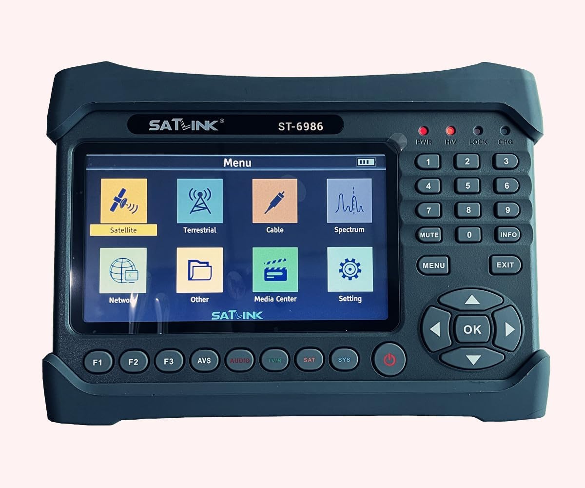 ST-6986 Satellite TV Receiver DVB-S/S2/T/T2/C Combo Meter MPEG4 HD H.265 10bits Spectrum Spectrum analyzer Digital Satellite Finder Meter