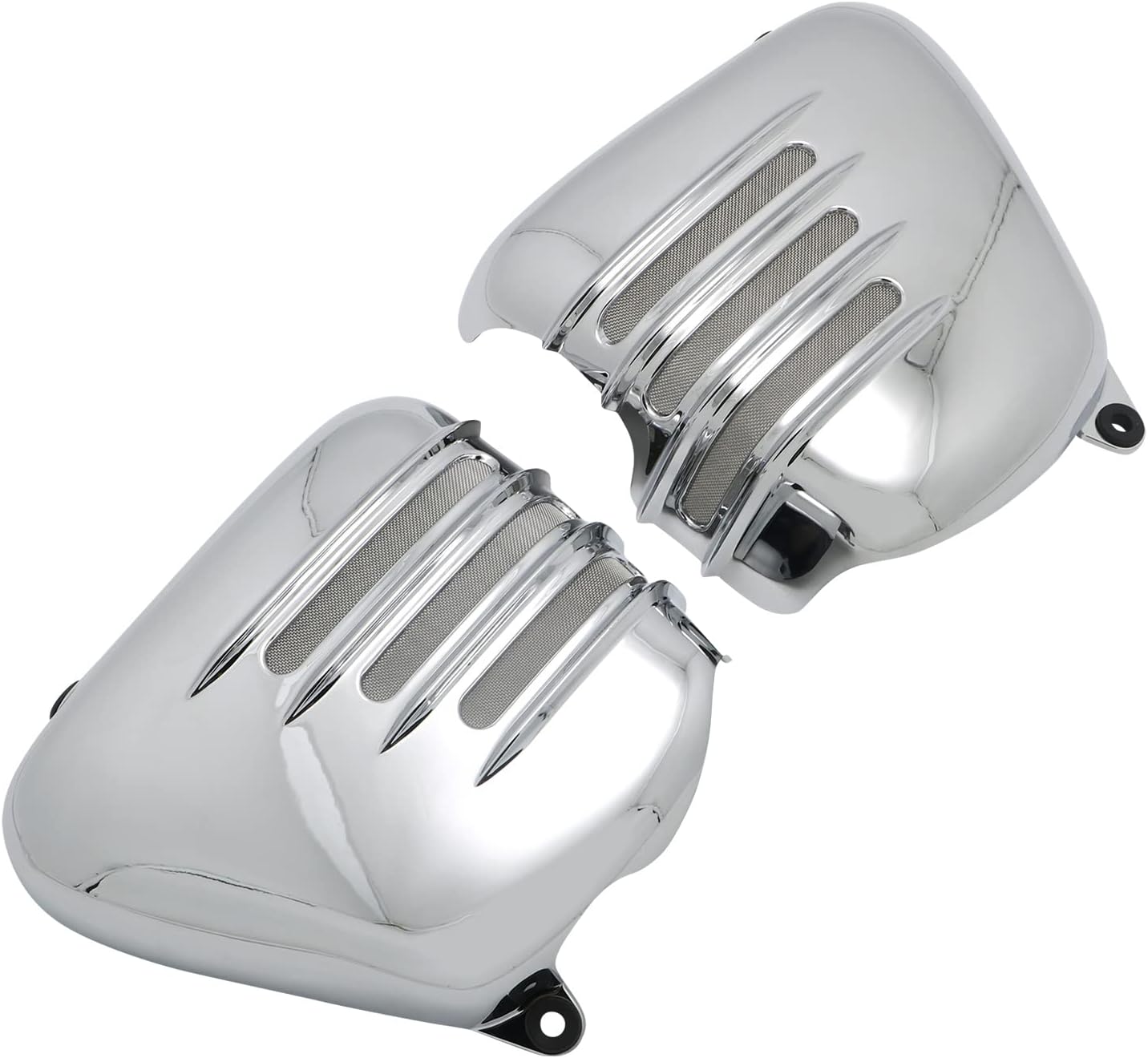 Motorcycle Left & Right Battery Side Fairing Cover Side Panel For Triumph Bonneville T100 SE Ace Thruxton 900 Scrambler 2001-2015 (Chrome)