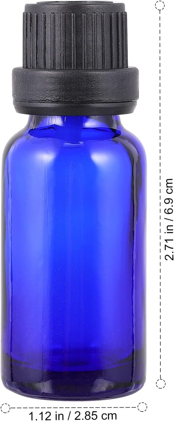 15Pcs Portable Glass Dropper Bottles with Caps for Essential Oils Perfumes DIY Aromatherapy Airtight and Reusable Design for Easy Liquid Dispensing