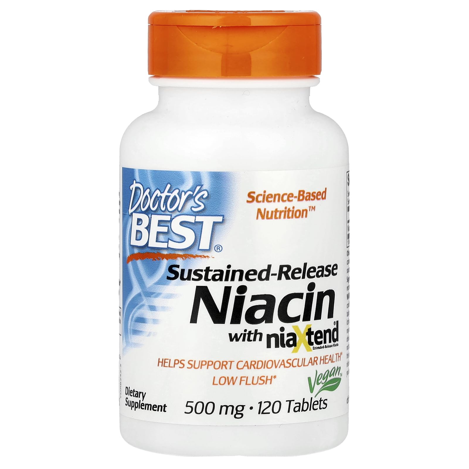 Doctor's Best Real Niacin Extended Release (500 mg)-120 Count