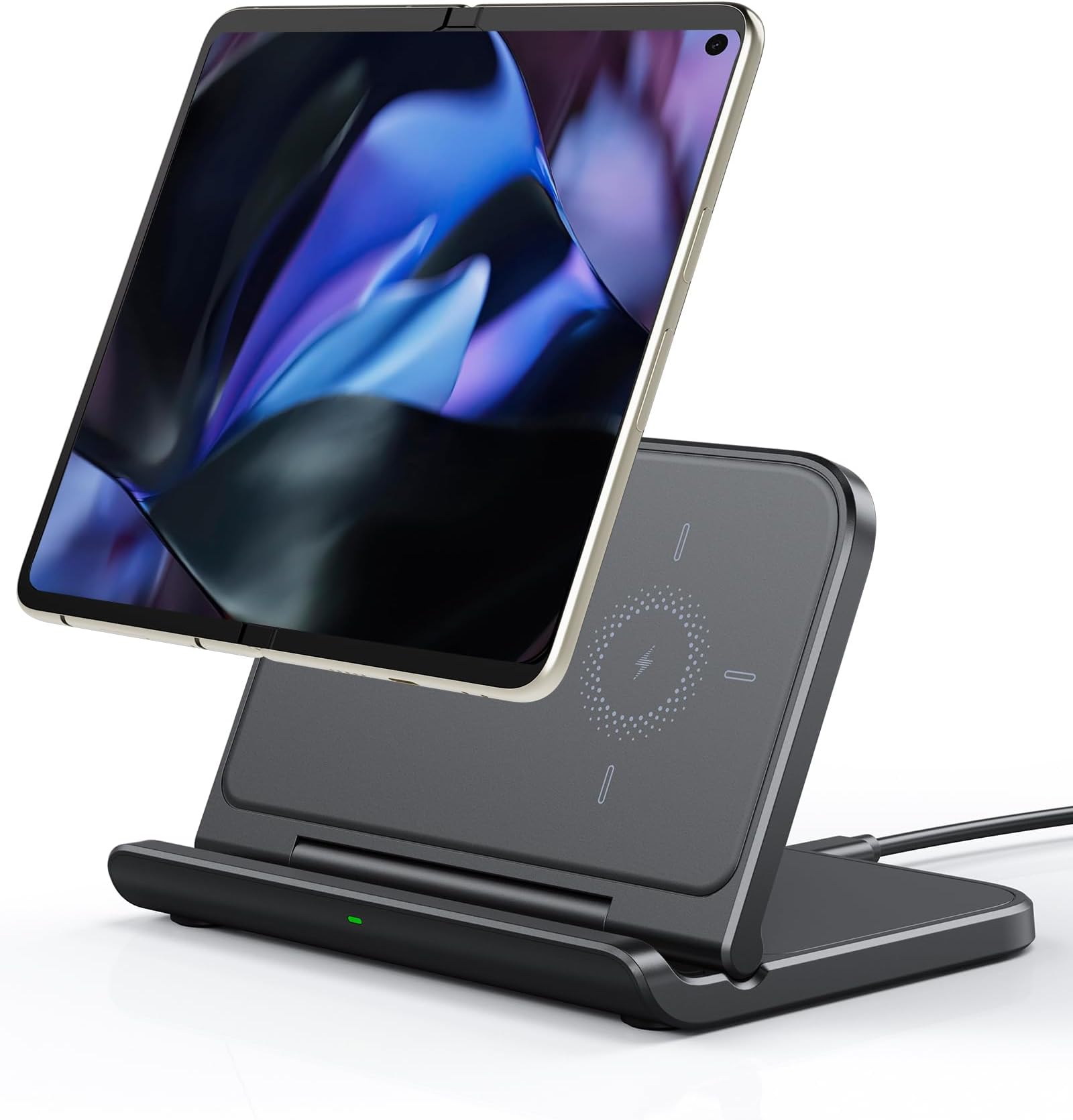 Wireless Charger for Samsung Z Fold 7/Google Pixel 10 Pro Fold, Fast Foldable Phone Charger Station Stand for Samsung Galaxy Z Fold 6/5/4/3/Pixel 9 Pro Fold/Pixel Fold, SwanScout 503S (No Adapter)