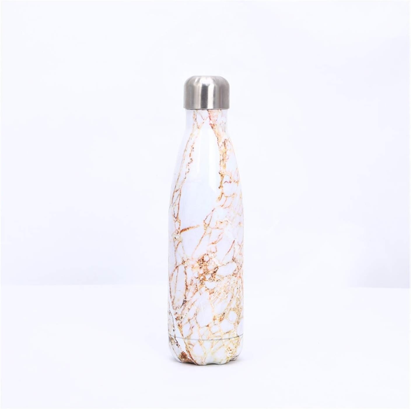 304 Stainless Steel Sports cola Bottle Cup Electroplating Bowling Water Bottle Water Bottle (Capacity : 500ml Color : Starry Blue) (Green Powder 500ml)