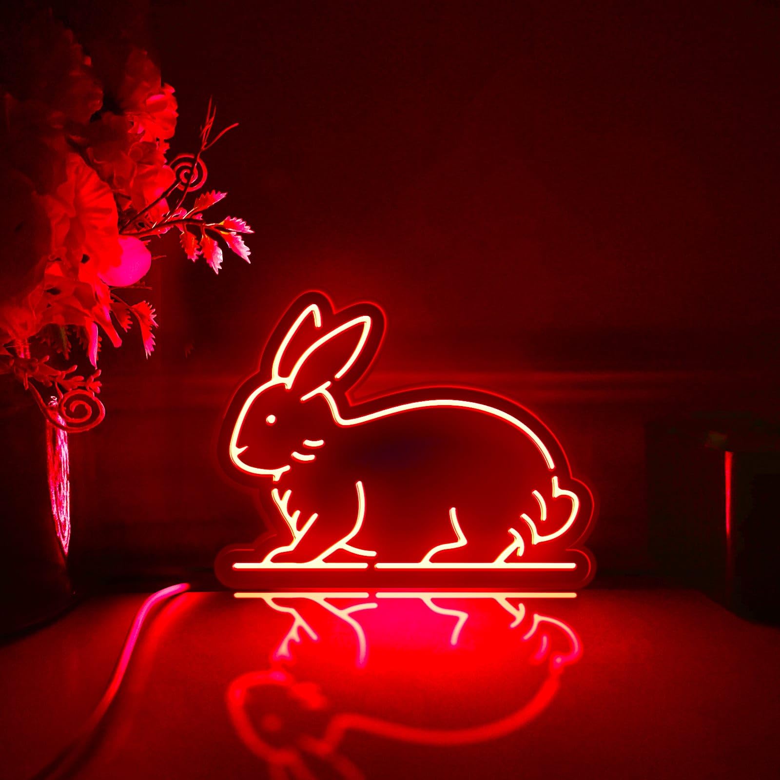 ウサギアートランプ Amazon.co.jp: ウサギLEDライトボックス、農場の動物の壁アート装飾