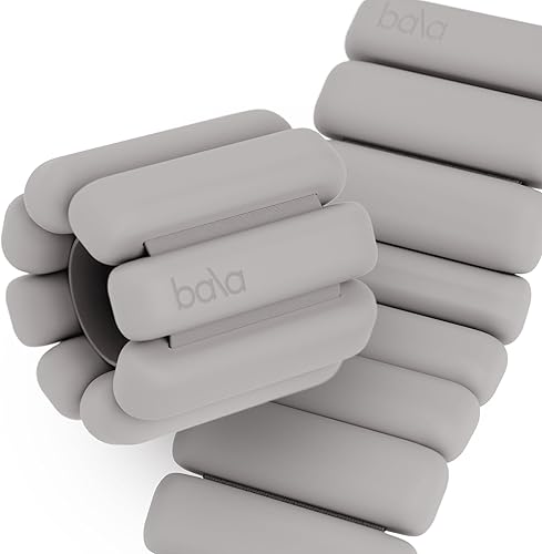 Bala Bangles Wrist & Ankle Weights - Adjustable Weighted Bands for Women & Men - Soft Silicone Arm & Leg Weights for Pilates, Yoga, Walking, Barre,