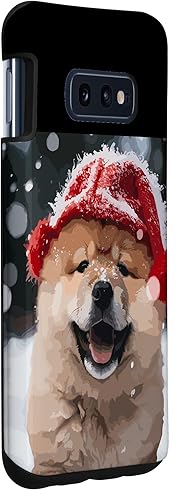 Miniatura 3 de Galaxy S10e Chow Chow Puppy Dog Playing In Snow Christmas Case