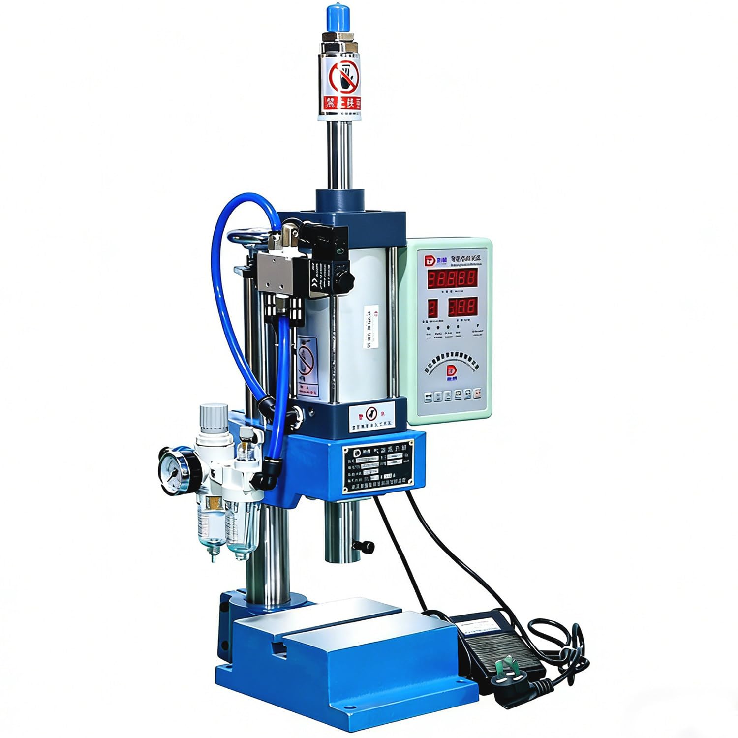 CelyToe Pneumatic Riveting Press High Precision Pneumatic Stamping Press Tabletop Pneumatic Press with 4 Configurations for Small Hardware Assembly Punching Bending & Precision Manufacturing C