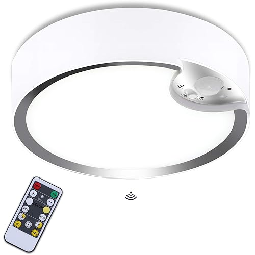 Lightess Motion Sensor Ceiling Light LED Ceiling Lights with Remote, Modern Dimmable Light for Bedroom Bathroom Kitchen