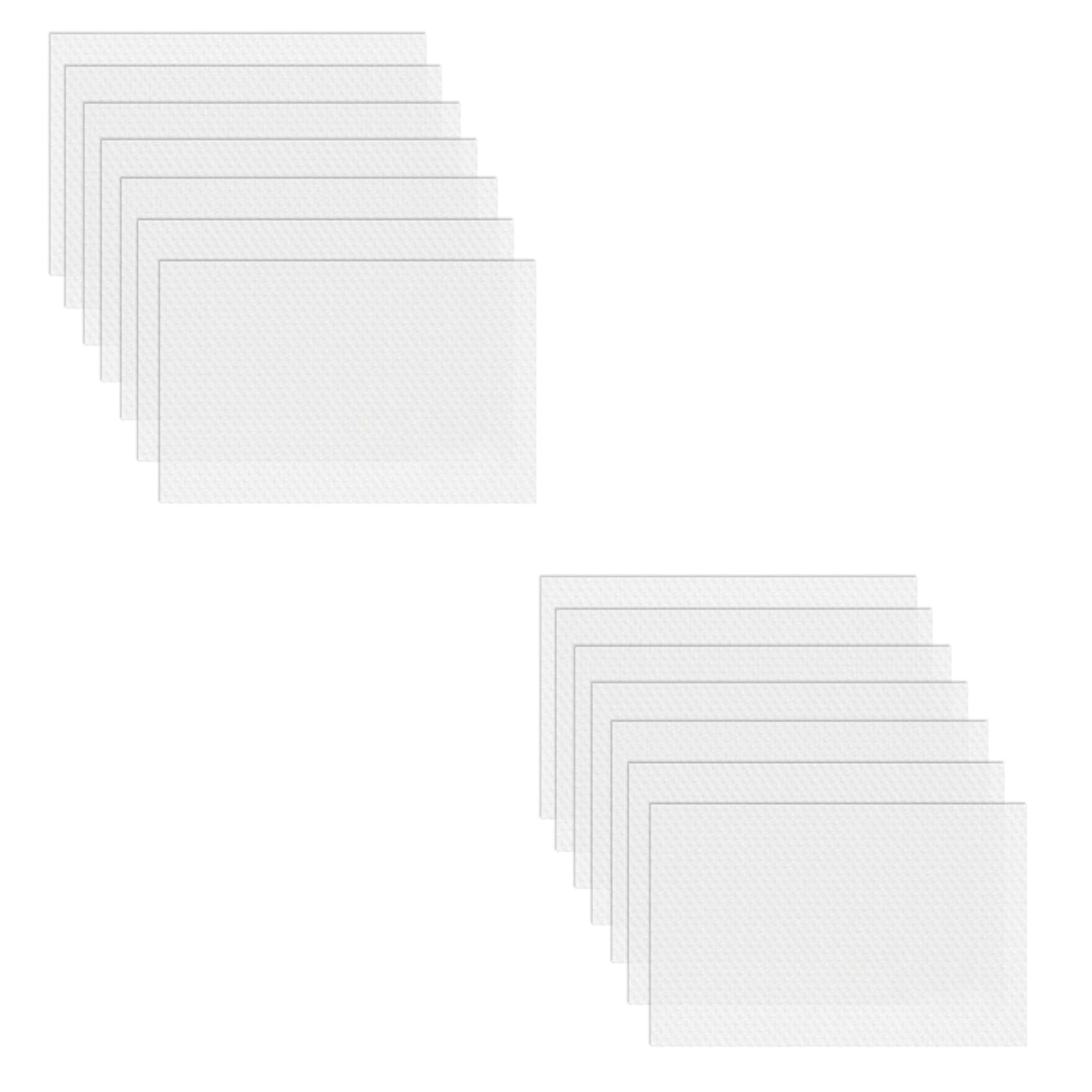Hndhbfgrt Refrigerator Mats for Shelve, 14 PCS Refrigerator Liners Washable Fridge Shelf Liners and Mats Cabinet Transparent