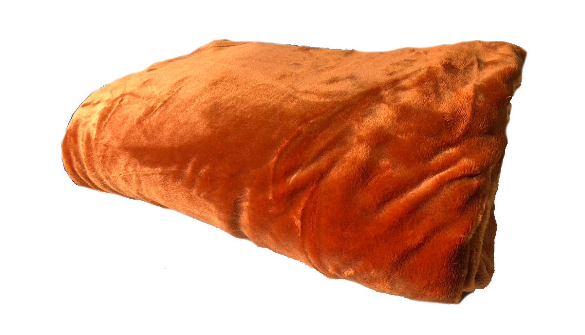 NG Distribution Deluxe faux fur soft Double King Throw Bed/sofa (Jumbo 200 x 310, Terra Cotta)