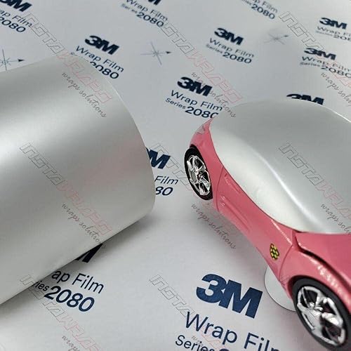 Miniatura 2 de 3M Rollo de envoltura de coche 2080 blanco perla satinado  SP10  (Muestra de 3 x 5 pulgadas)  Envoltura de vinilo automotriz para automóviles -