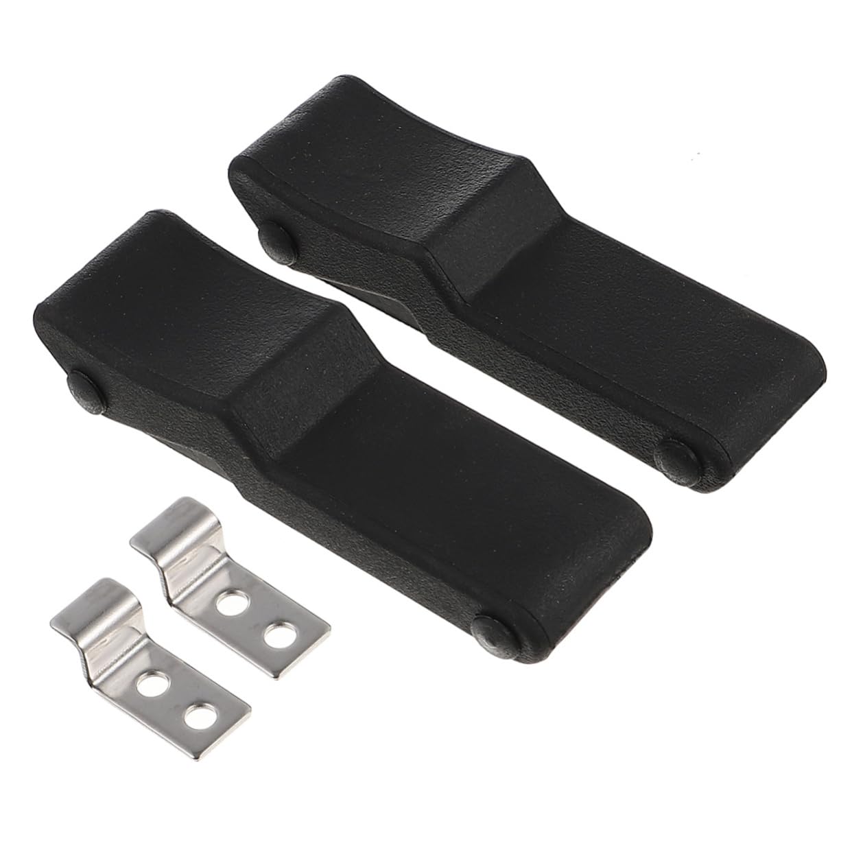 LIFKICH 2pcs Rubber Buckle Front Storage Rack Chiller Toggle Latches -Action Toggle Clamp Latch Lock Cabinet Door Locks Door Hasp Clasp Cabinet Door Handles Hasp Lock Black Stainless Steel