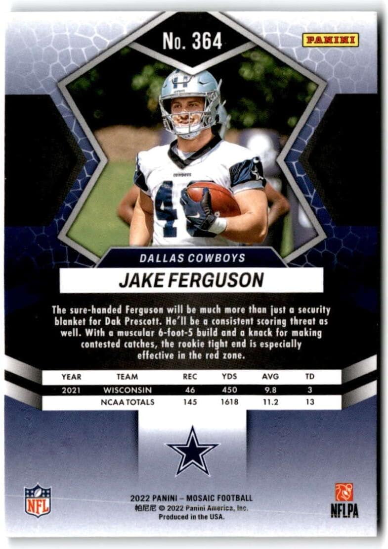 2022 Panini Mosaic #364 Jake Ferguson RC Rookie Dallas Cowboys NFL Football Trading Card