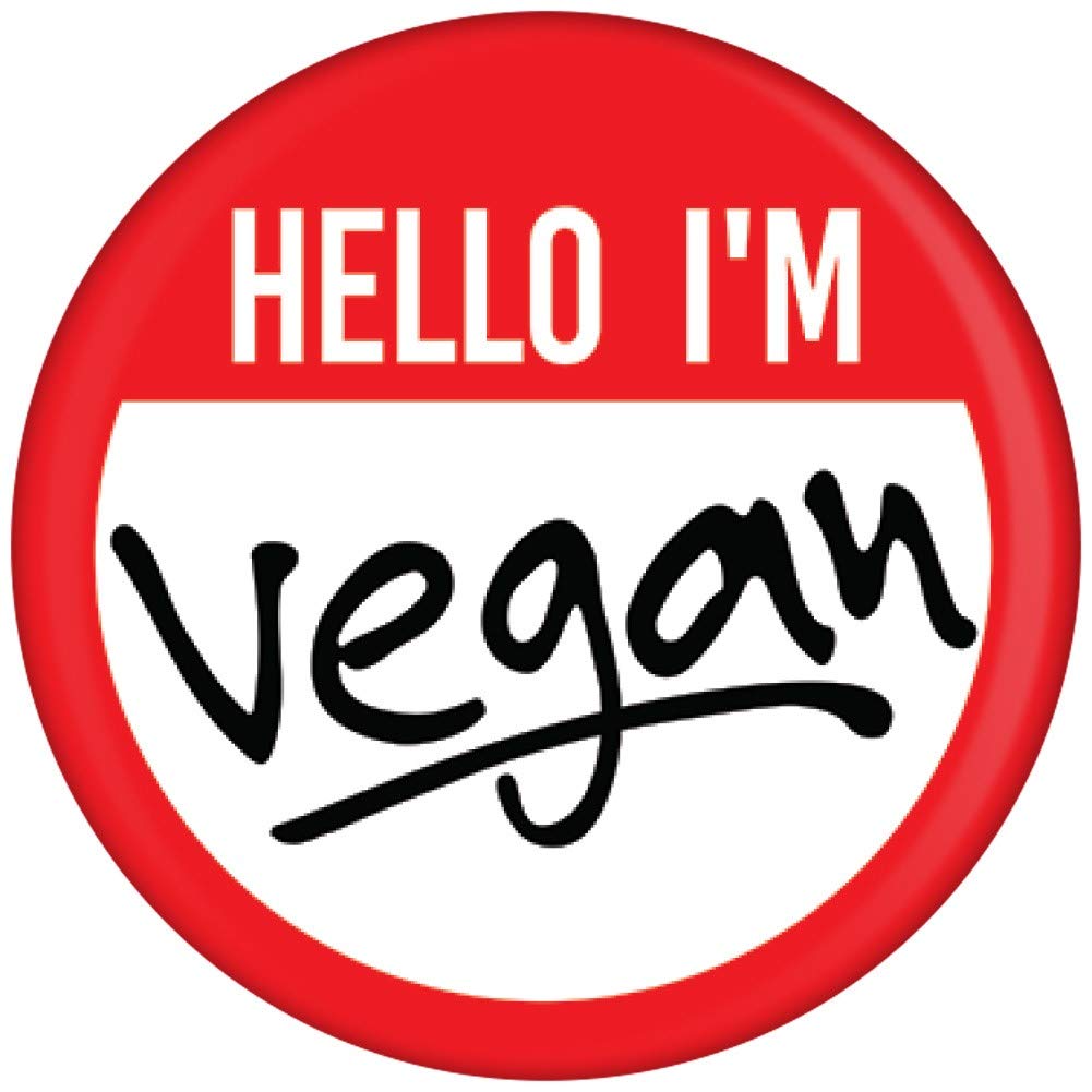 Grindstore Unisex Nc Hello I'm Vegan Badge 3.1X3.1cm