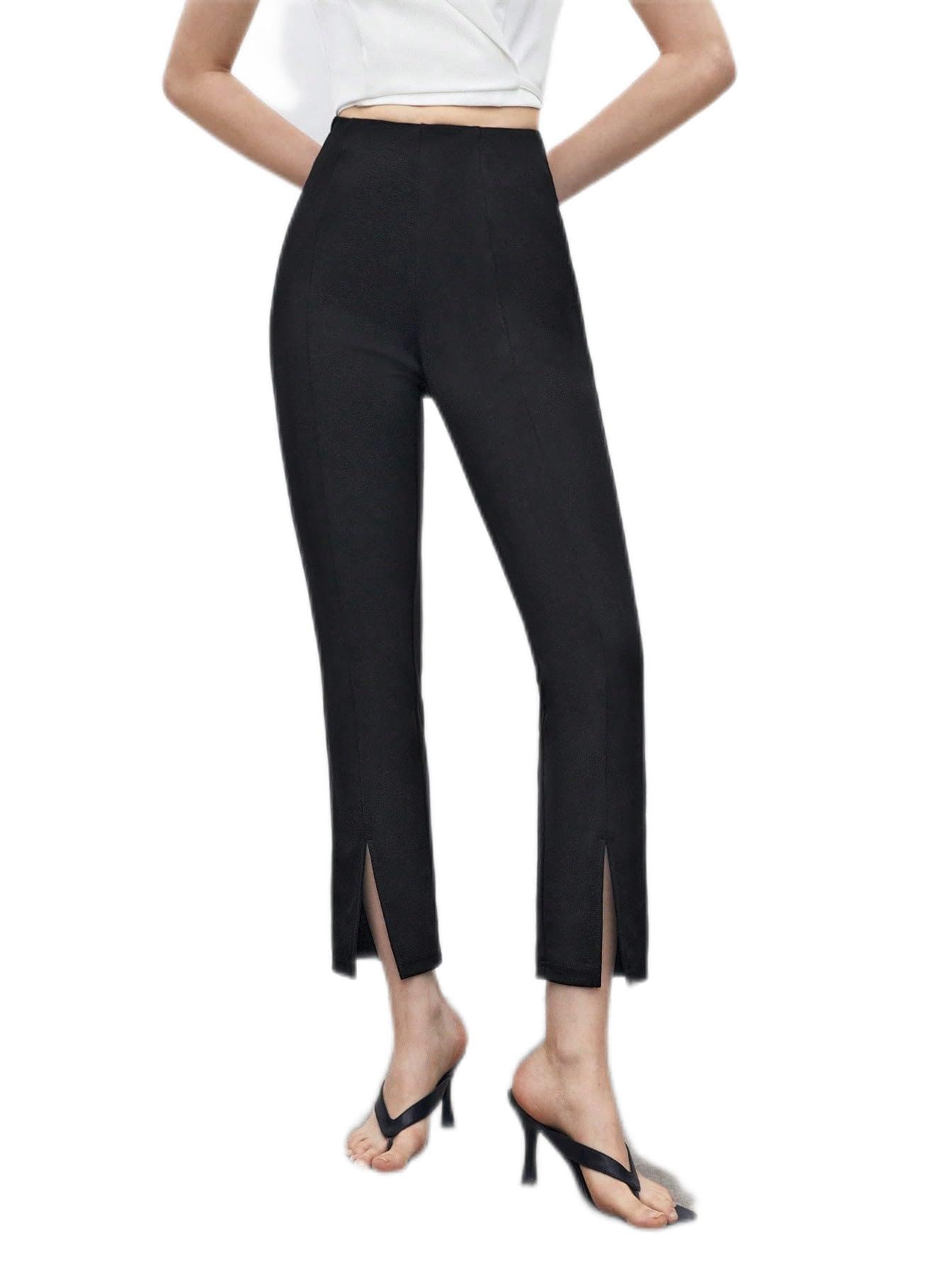 Womens Pants Solid Split Hem Pants Pant for Women
