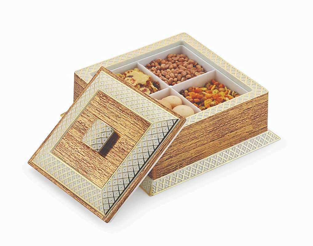 BLISSBORN Dry Fruit Storage Box, Storage Container with lid, Serving