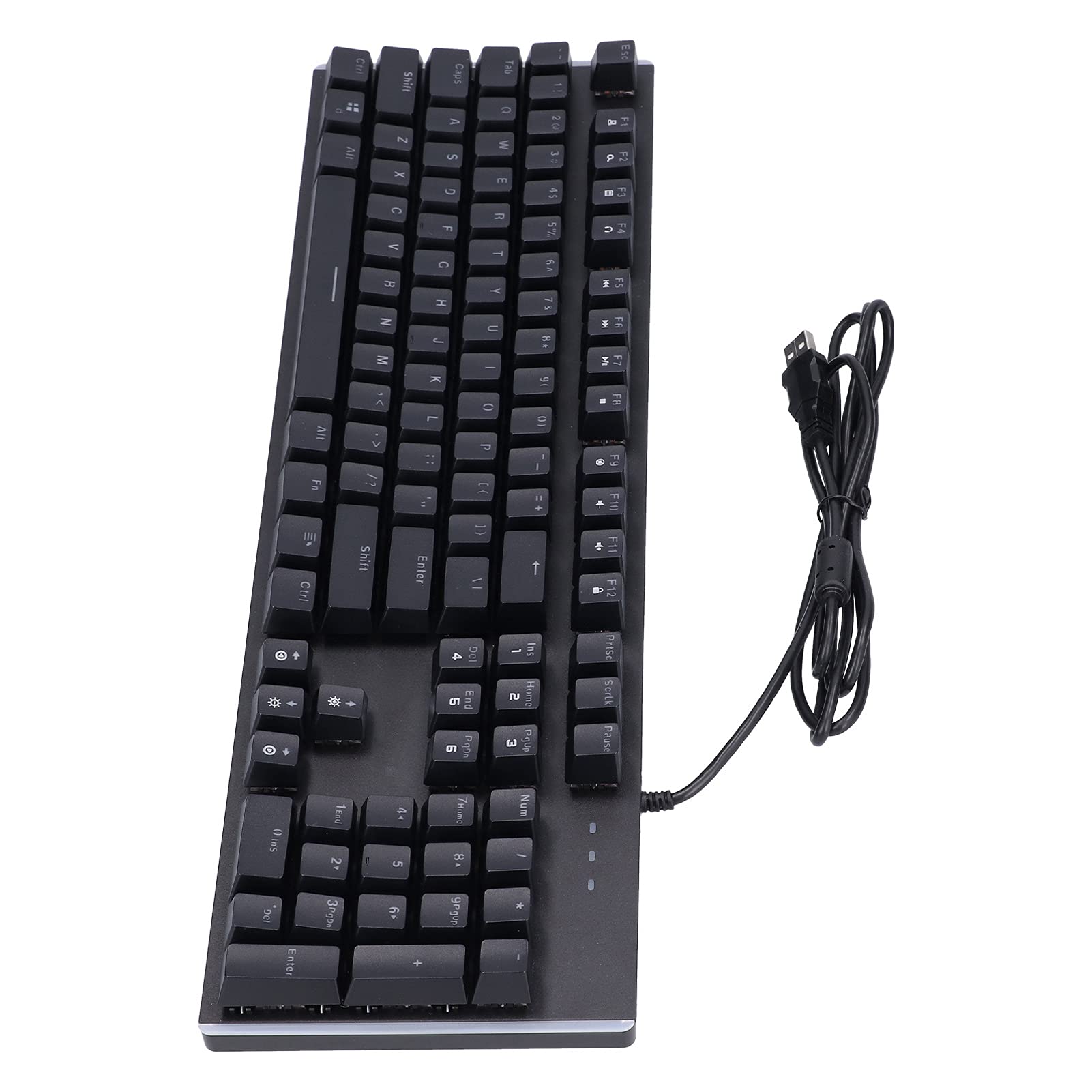 Zunate Klawiatura Mechaniczna, 104 Klawisze Przewodowa Mechaniczna Klawiatura do Gier do Laptopa do Gier PC, LC z osią optyczną, Ergonomiczne Nakładki Antypoślizgowe