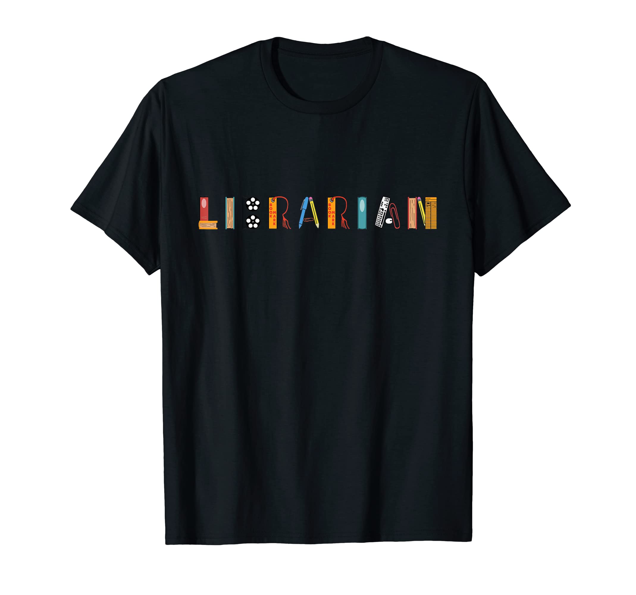 Librarian Spelled With Library Items T-Shirt