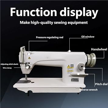 Industrial Sewing Machine Head with Auto Bobbin Winder for Heavy Duty Fabrics and Jeans
