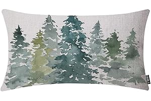 EKOBLA Watercolor Tree Pillow Cover