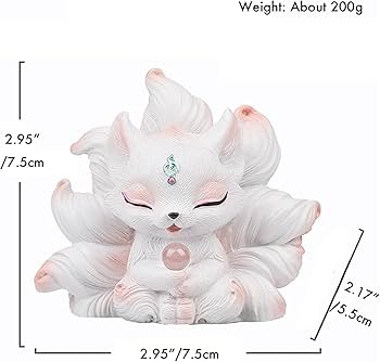 Amazon.com: J.K.Leo Miniature Resin Nine-Tailed Fox Figurine