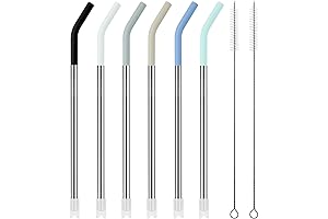 8 Pack 30 oz Reusable Drinking Metal Straws for YETI