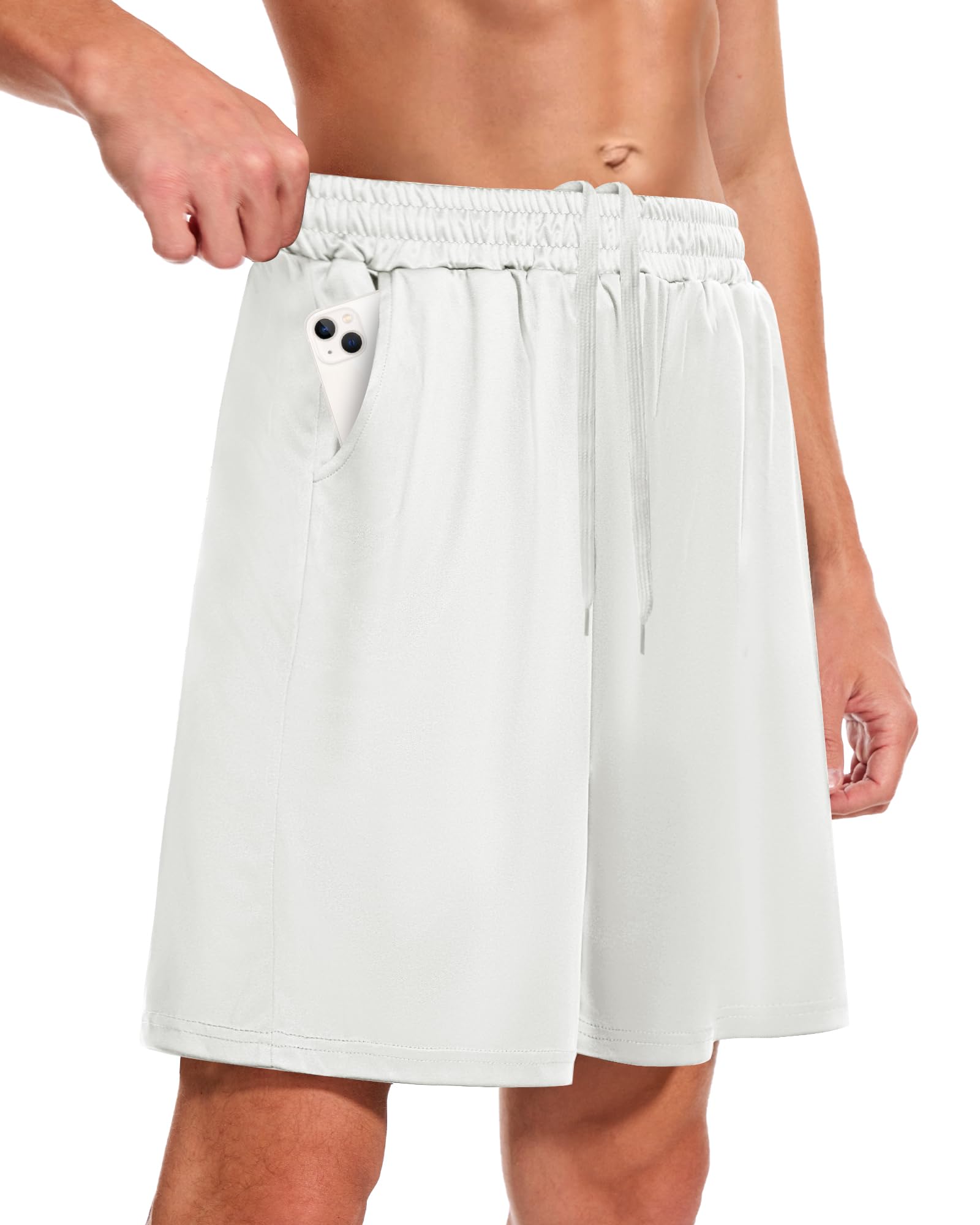 BOOJO Sporthose Herren Kurz Hosen Schnelltrocknend Sport Shorts mit Taschen Leicht Sommer Laufhose Trainingshose Jogginghose für Gym Basketball Fitness