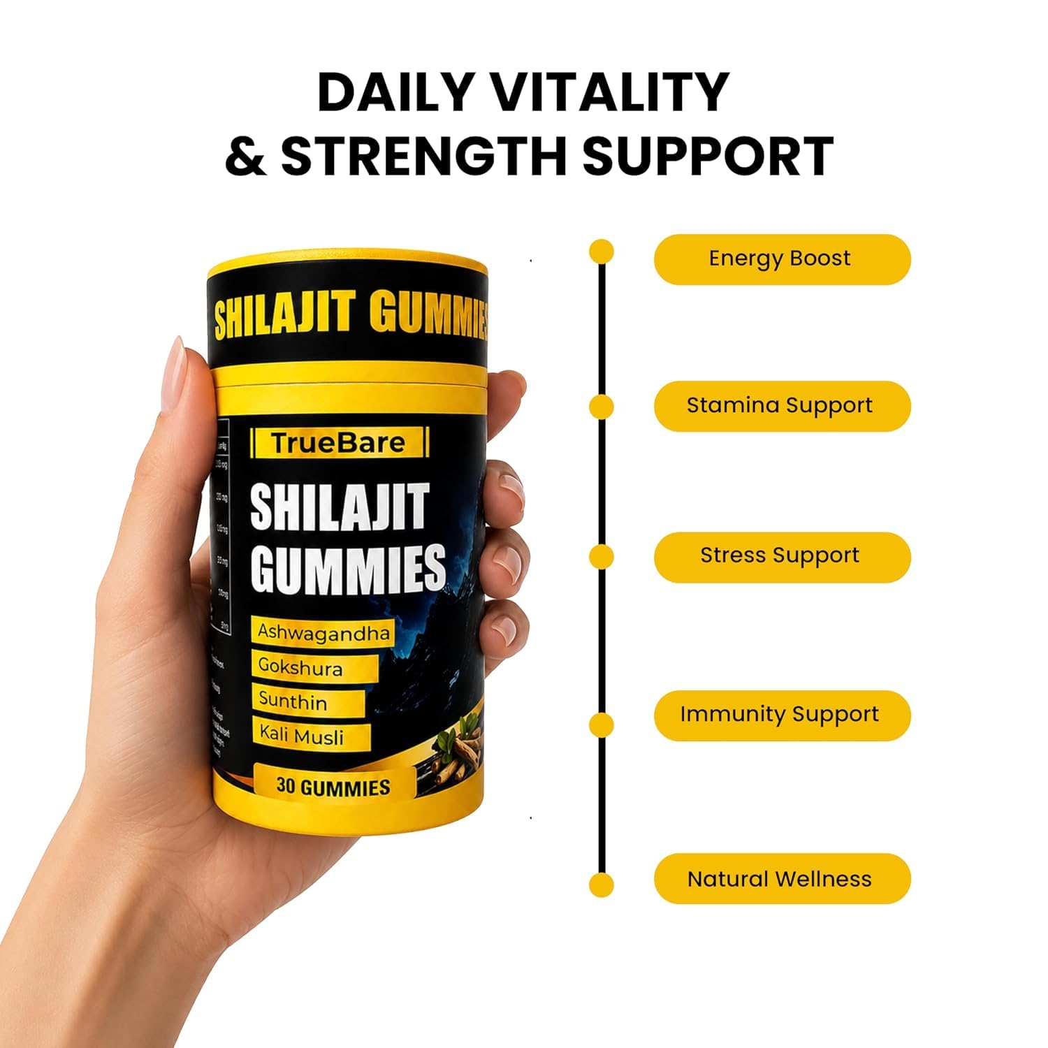 Shilajit Gummies with Ashwagandha & Gokshura, 30 Pcs — Amazon image 6