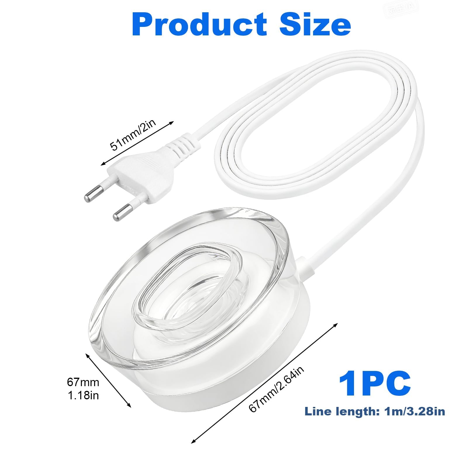 Cargador de Cepillo de Dientes Eléctrico Compatible con Phlips Sonicare HX9900, HX9300 Series | HX9903, HX9911, HX9954, HX9352, HX9362 | Base de Carga Inductiva, Portátil e Impermeable (Blanco)