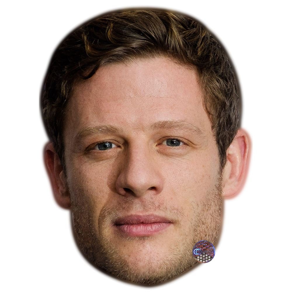 James Norton Celebrity Mask, Flat Card Face, Fancy Dress Mask