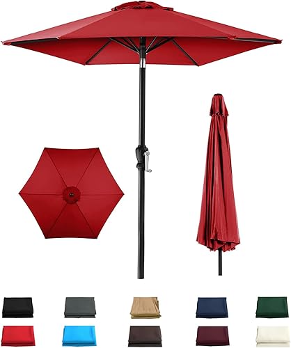 Vista 16 de Sombrilla de patio al aire libre, toldo de repuesto para sombrilla de mercado al aire libre, sombrilla para patio de 9 pies, cubierta de bloqueo UV