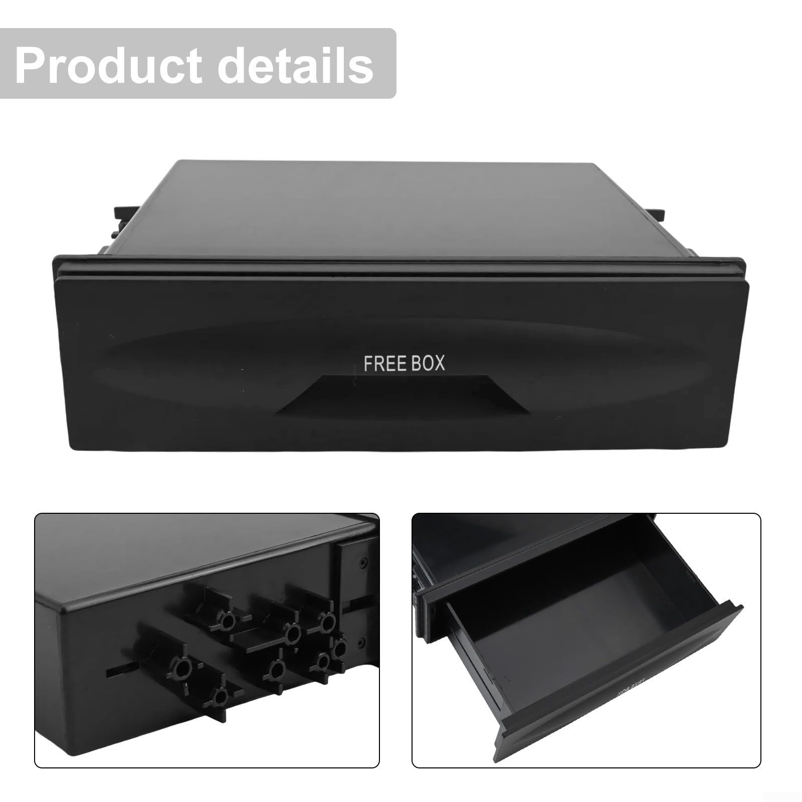 Cassetto portaoggetti per auto, per conversione audio stereo 1 DIN e refitting