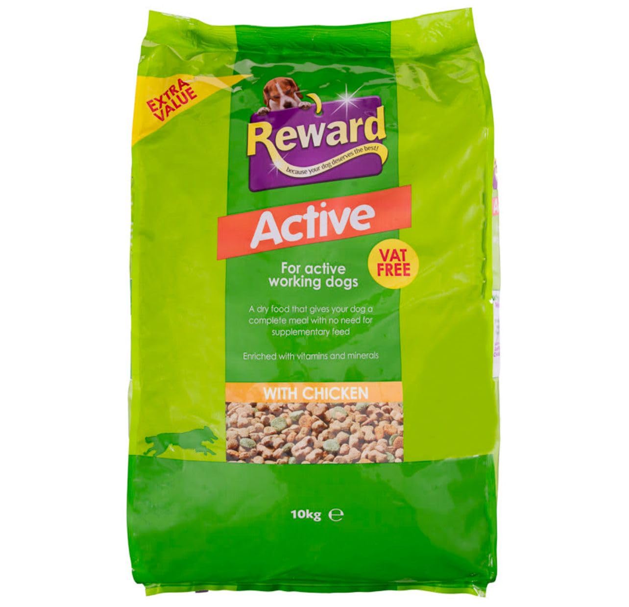 ark future Reward Active Dogs Dry Food for Active, Sport & Working Dogs – High-Protein, Nutrient-Rich Formula for Optimal Energy & Performance, 10kg (10 KG, Chicken)