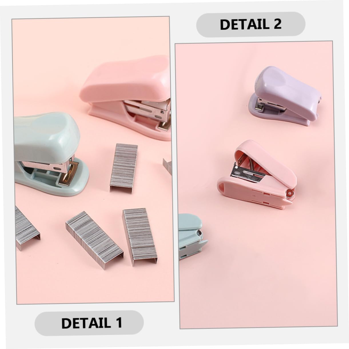 OSALADI 5 Set Cucitrice Manuale Ufficio Mini Cucitrice Estetica Custaggio Per Classe Per Studenti Piccola Forniture Di Cancelleria Mini Addominali 3 Pezzi * 5