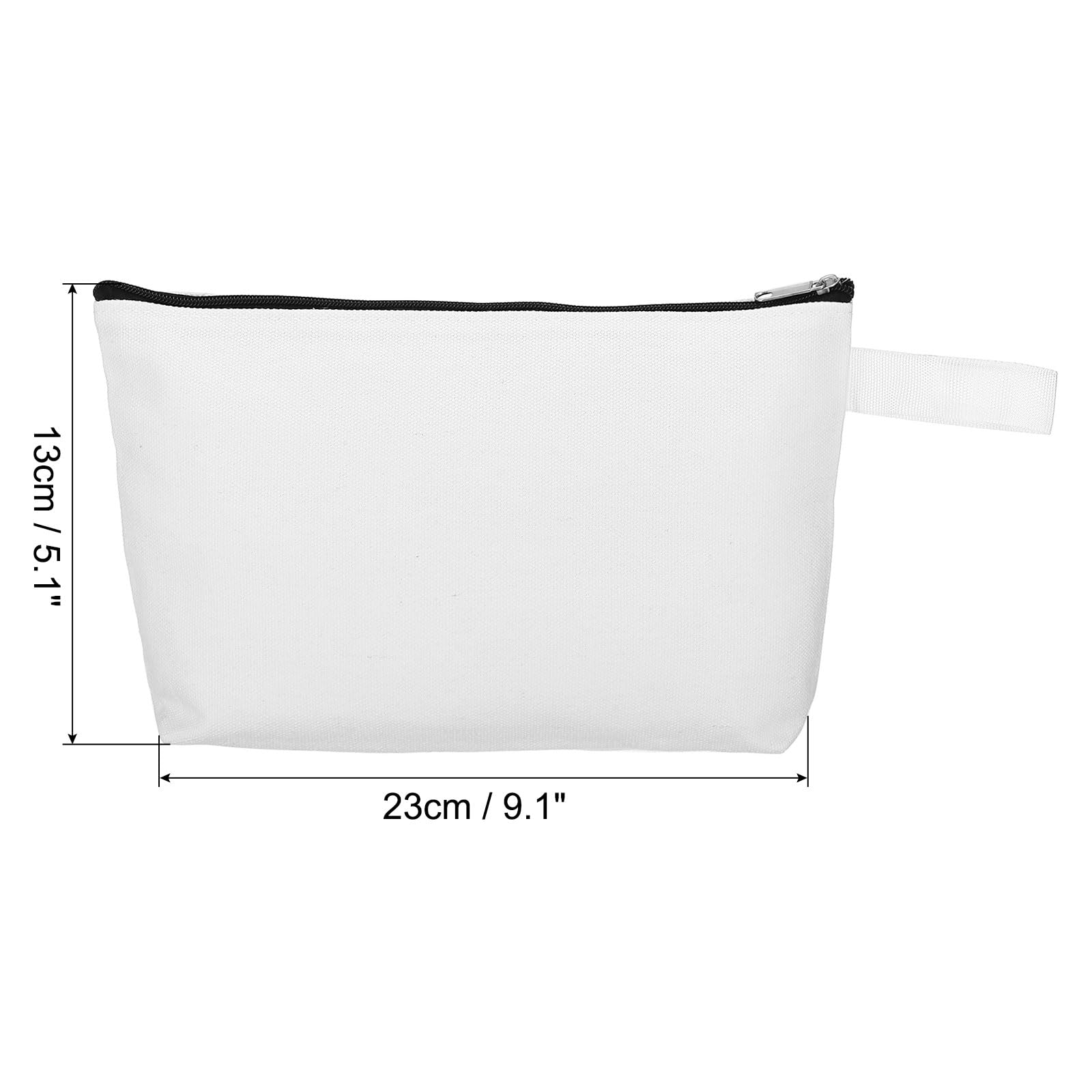 PATIKIL 9.1 x 5.1 Canvas Makeup Bags with Strap - Image 2